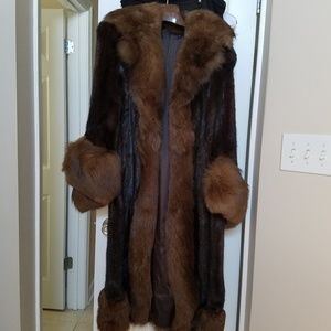Full length vintage ranch Mink trimmed in Fox